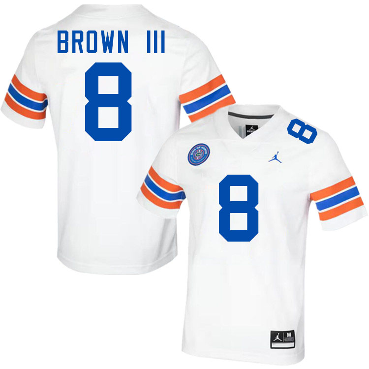 #8 Vernell Brown III Gators Jersey,Florida Gators College Football Jerseys Stitched-Throwback White